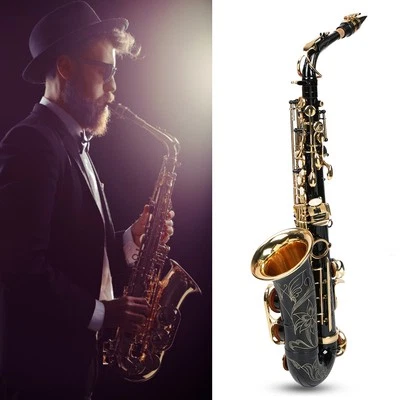 Altsaxophon E Flat Bending Tube Messing Und Elektrophorese Gold Surface Saxo FAT - Bild 1 von 4