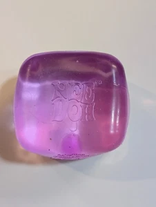 Nee Doh Nice Cube Fidget Squeeze Toy Purple Ice color - Picture 1 of 2