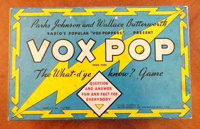 VOX POP 1938 ¿Qué sabes? JUEGO DE PREGUNTAS Y RESPUESTAS TRIVIA de Radio MILTON BRADLEY Foto 1 de 4