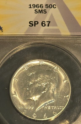 1966 Kennedy Half Dollar - ANACS GRADED MS67 & Special Mint Set Coin! - Image 1 of 2