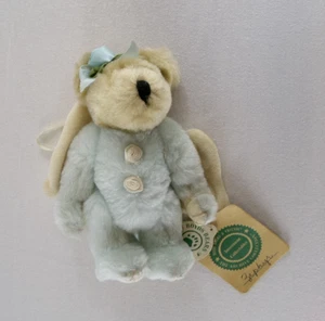 Boyds Bears Zephyr blau 6 Zoll Plüschgelenke Weihnachtsschmuck Engel Bär 90er Etikett - Bild 1 von 13
