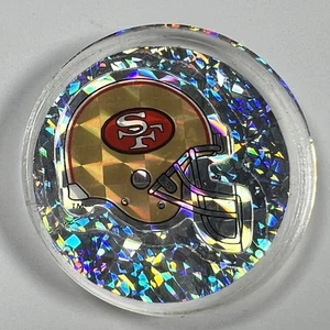 POG San Francisco 49rs Football Helmet Plastic Slammer Thick Acrylic 90's - Picture 1 of 4