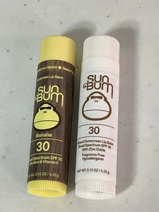 SUN BUM Lip Balm. Lot Of TWO. SPF 30. NEW. Sealed. - Picture 1 of 7