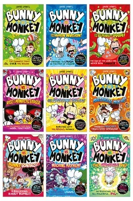 Bunny vs Monkey Books 1-9 Collection Set Jamie Smart - NEW (Free delivery) - Image 1 of 4