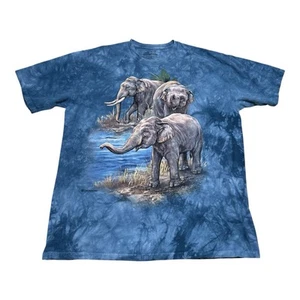 The Mountain Elephant 100% Cotton Blue Tye Dye Shirt Adult XL - Picture 1 of 5