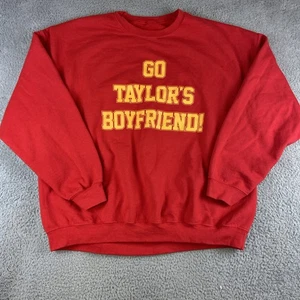 Felpa Go Taylor’s Boyfriend taglia 2XL unisex rosso misto cotone - Foto 1 di 12