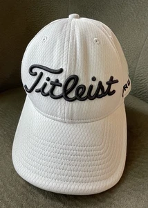 Titleist Hat Cap White Black Pro V1 Footjoy FJ Stretch Golf Outdoors Strapback - Picture 1 of 9