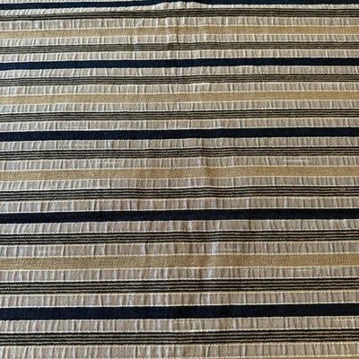 Tela de tapicería trasera de látex a rayas y chenilla bronce "Noir" Swavelle 1,5 ydx54 Foto 1 de 4