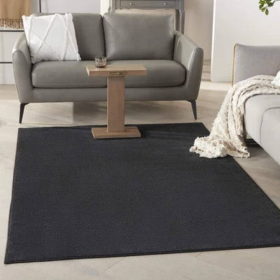 Essentials Indoor/Outdoor Black 5' x 7' Area Rug, Easy Cleaning, Non Shedding... - Image 1 of 4