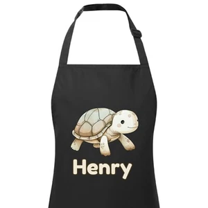 Personalised Any Name Tortoise Waterproof Kids Apron. Craft Bake Cook. Boy Girl - Picture 1 of 12