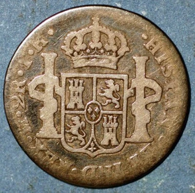 1807 MTH 2 Reales Carlos IV silver Mexico - Image 1 of 2