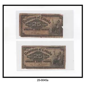 Two 1900 25 Cent Shinplaster Notes - Picture 1 of 2