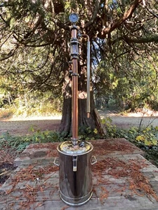 Copper Moonshine Still 2" inch Reflux Column With Gin Basket - Picture 1 of 6