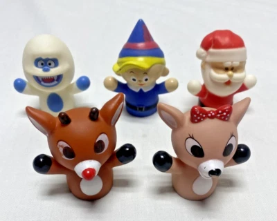 Juego de 5 marionetas de dedo Rodolfo y la isla de los inadaptados película navideña Foto 1 de 4