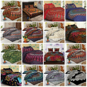 Gypsy Indian Bedding Set Quilt Duvet Doona Cover Queen Size Bed Mandala Hippie