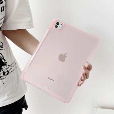 Candy Color Clear Case For iPad 10th 9th 8th Air Pro 11 Cover With Pencil Holder - Image 1 of 4