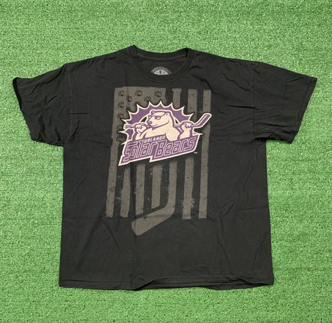 Orlando Solar Bears Mens XL Short Sleeve Black Graphic T Shirt Cover