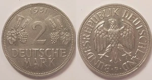 Allemagne, 2 Mark 1951 F, TTB !! - Picture 1 of 1