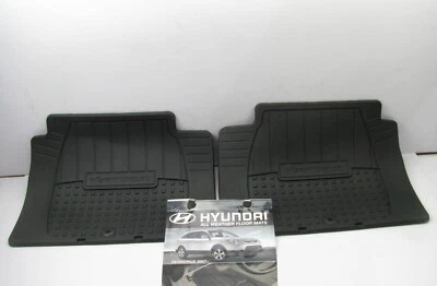 NOVO U81323J000 Tapetes de Chão Traseiros 2ª Linha TODAS AS CONDIÇÕES CLIMÁTICAS BORRACHA FABRICANTE DE EQUIPAMENTO ORIGINAL Para 10-12 Veracruz - Imagem 1 de 4