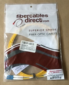 FiberCablesDirect 3M OS2 LC to LC Fiber Patch Cable Duplex 9/125 Single Mode - Afbeelding 1 van 3