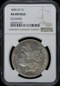 1890-CC Morgan Dollar S$1 NGC AU Details - Picture 1 of 2