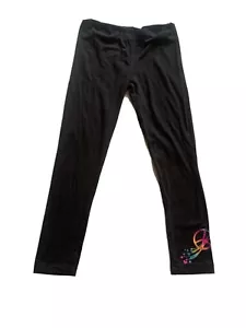 NWT Weavers Girl Black Leggings Peace Sign Size XL NEW - Picture 1 of 7