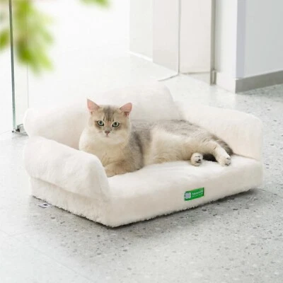 Mewoofun Cat Bed Cats Pet Couch Bed Washable Cat Bed Fluffy Warm Dogs Cats Sofa - Image 1 of 4