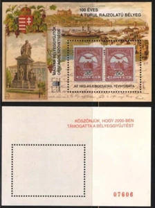 HUNGARY-2000. 2000.Commem.Sheet - 100th anniversary of the Turul Stamp/Red Numb. - Picture 1 of 1