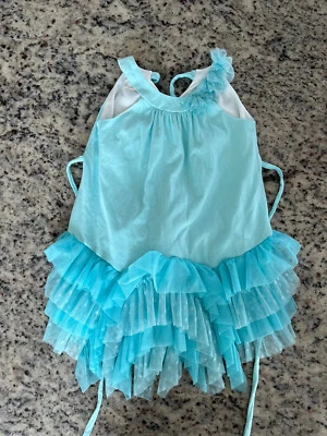 Boutique Isobella & Chloe Size 5T Dress Sleeveless Blue Ruffles EUC - Image 1 of 3