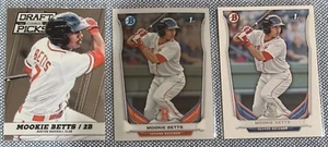 Mookie BETTS🔥RC Lot (3 Diff) 2014 2013 Bowman Chrome Panini Prizm NM Red Sox📈 - Picture 1 of 5