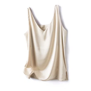Women Silky Vest Satin Tank Tops Strappy Camisole Chemise V Neck Casual Fashion - Picture 1 of 22