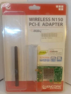 Encore Wireless N150 PCI-E Adapter w/ External Detachable Antenna 150Mbps NEW - Image 1 of 4