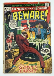 ¡Cuidado! Cómics de Marvel #3 The Monsters Are Coming Gypsy's Curse Al Luster 1973 - Imagen 1 de 13