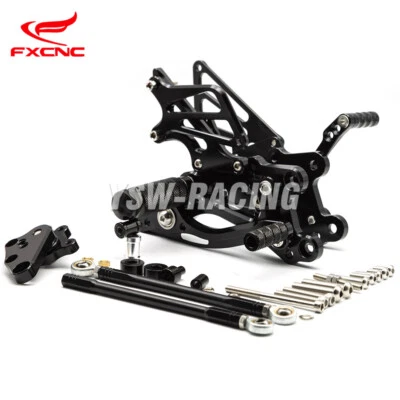 CNC Adjustable Foot pegs Rearsets Footrest For Honda CBR600RR ABS 2009-2019 2018 Foto 1 de 4