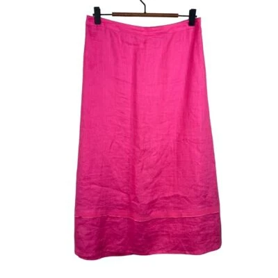 Kim Rogers Women's PS Fuchsia Midi Skirt Vintage Y2K Casual Spring - Image 1 of 4