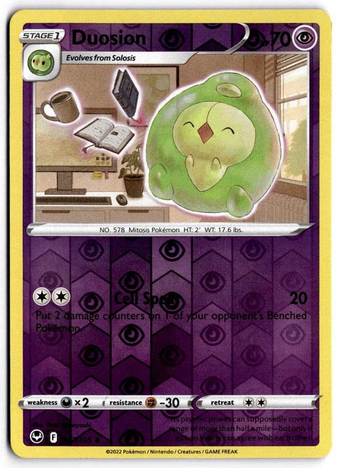 Pokemon TCG Duosion 077/195 Swsh12: Silver Tempest Reverse Holo - Image 1 of 1