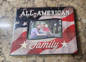 P. Graham Dunn Bilderrahmen All American Family US Flagge Patriotisch 4x6 Neu USA - Bild 1 von 3