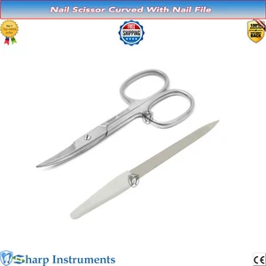 Cuticle Scissors Nail scissor Trimmer Fingernail Toenails 9.5 cm, Nail File - Picture 1 of 4