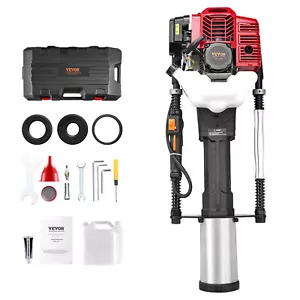 VEVOR 52cc Gas-Powered T Post Driver 2-Stroke Fence Piling Pounder w/ 3 Head - Picture 1 of 12