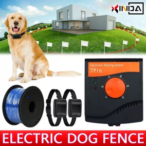 Dog Fence System E Collar Waterproof Pet Containment Hidden Electric Boundary - Picture 1 of 23