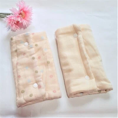 Capa de porta-bebês feita à mão gaze dupla bolinhas feita no Japão - Imagem 1 de 4