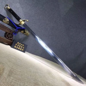 Handmade Chinese Sharp Damascus Steel Tai Chi Sword Kung Fu Jian Sabre Full Tang - Picture 1 of 9