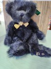 Russ Blue Teddy Bear Plush  Peace And Star Embroidered On Paw