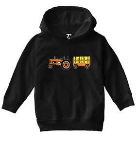 Fall Tractor & Wagon - Hay Rides Pumpkin Picking Toddler/Youth Hoodie - Picture 1 of 12