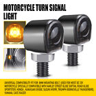 2X Amber LED Turn Signals Indicator Light Universal Fit Motorcycle Lamp Black