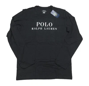 Polo Ralph Lauren Men's Black Logo Graphic Crew-Neck Long Sleeve Sleep T-Shirt - Picture 1 of 3