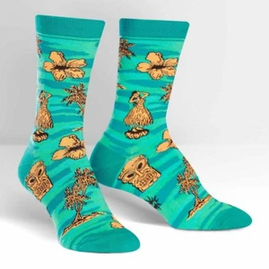 Sock It To Me Women's Crew Socks - Tiki Toes (UK 3-8) - Picture 1 of 1