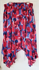DRAPER JAMES Women's Multicolor Floral Midi Bandana Skirt Boho Size XL NWT - Picture 1 of 11