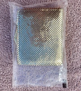 Vintage whiting and davis mesh Bifold Wallet W/ Kiss Lock Coin New With Bag/card - Picture 1 of 7