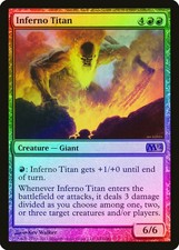 Inferno Titan FOIL Magic 2012 M12 HEAVILY PLD Red Mythic Rare MTG CARD ABUGames